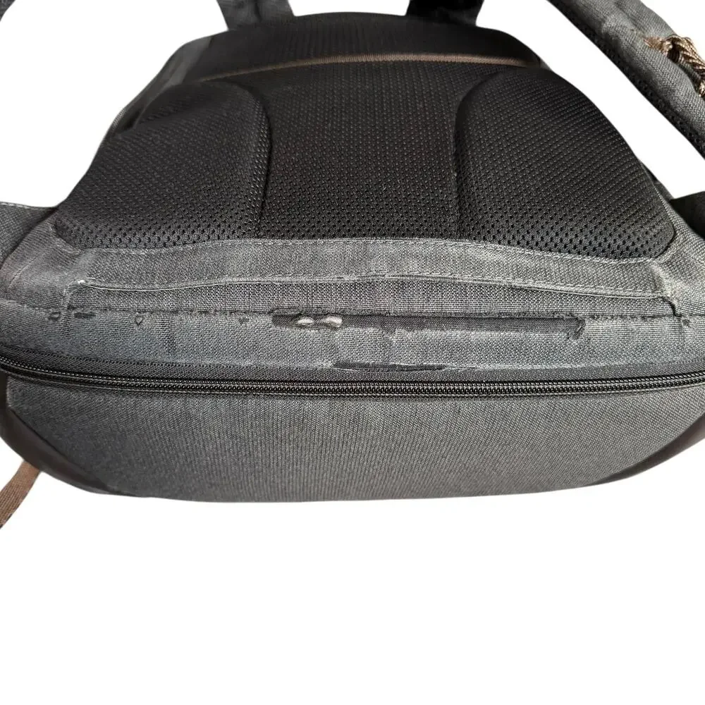 Tumi Gray Nylon Laptop Backpack Men One Size Multi Pocket Travel Bag Daypack